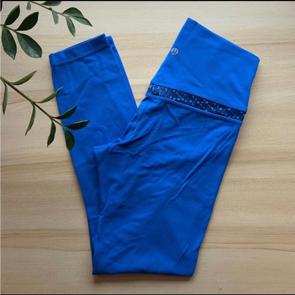 RARE Lululemon Original Align Leggings Lakeside Blue Double Seam Pant 6